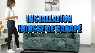 Housse Design  Installation housse de canapé [upl. by Sutniuq]