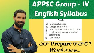 APPSC Group 4 Notification 2021  English Syllabus jansenglishacademy [upl. by Oynotna227]