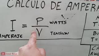 COMO CALCULAR EL AMPERAJE ¡¡ MUY FACIL [upl. by Mullen395]