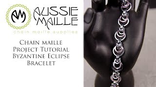 Chain Maille Tutorial  Byzantine Eclipse Bracelet [upl. by Azriel513]