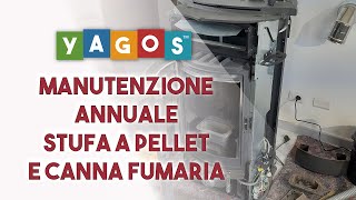 Manutenzione straordinaria stufa a pellet e pulizia canna fumaria annuale obbligatoria  Yagosit [upl. by Allemat]