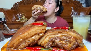 BRAISED PORK BELLY MUKBANG  FILIPINO FOOD  COLLAB W TOL BULOY MUKBANG [upl. by Linda]