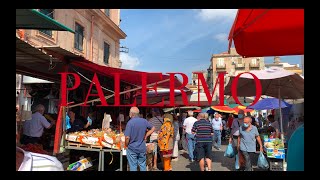 Palermo Walk Ballarò Market Quattro Canti and Cathedral [upl. by Anahsar]