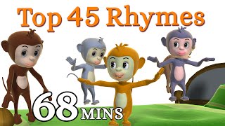 Five Little Monkeys Jumping On The Bed Nursery Rhyme  Kids Songs  3D English Rhymes for Children [upl. by Auvil]