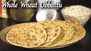 Whole Wheat Obbattu Recipe made from Aashirvaad Atta  Wheat Flour Recipes  Aashirvaad Atta Recipes [upl. by Anaihk]