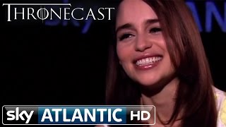 Game of Thrones Thronecast Uncut Emilia Clarke Interview [upl. by Ellynad]