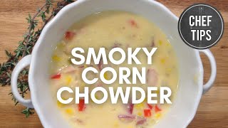 Disneylands Smoky Chicken Bacon amp Corn Chowder EASY Recipe  Chef Tips [upl. by Drugi]