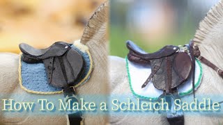 How To Make a Modelhorse Saddle  Schleich Saddle Tutorial [upl. by Oicor]