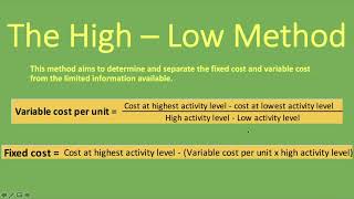 The High Low Method  Explained with Examples [upl. by Elgna]