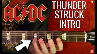 Thunderstruck Intro  ACDC  Guitar Lesson [upl. by Hartwell930]