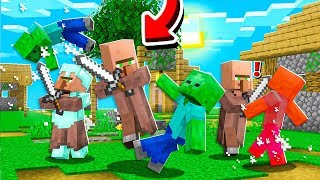 HOW TO MAKE VILLAGERS FIGHT IN MINECRAFT [upl. by Silliw]