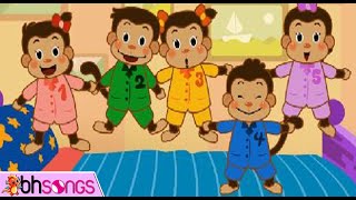 Five Little Monkeys  Nursery Rhymes Songs For Children  Vocal 4K [upl. by Efrem]