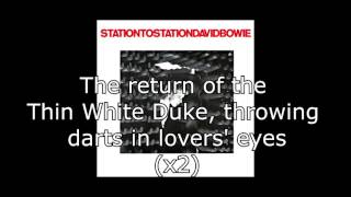 Station to Station  David Bowie  Lyrics [upl. by Remas]