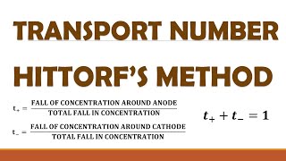 TRANSPORT NUMBER BY HITTORFS METHOD WITH CALCULATION [upl. by Charmain397]