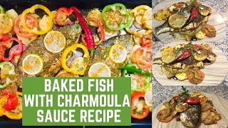 Baked fish with Moroccan charmoula sauce recipe [upl. by Ecirtak]