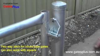 Gate Latch 2 way for round pipe and square [upl. by Anayik238]