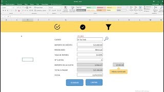 Como hacer un control de cobros y prestamos en Excel 2019 [upl. by Aratak]