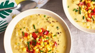 Spicy Corn Chowder  Easy Corn Chowder Recipe [upl. by Rramo]