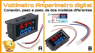 CÓMO INSTALAR UN VOLTÍMETROAMPERÍMETRO DIGITAL  DOS MODELOS DIFERENTES [upl. by Trik]