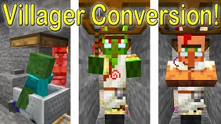 Zombie Villager Conversion  SUPER EASY  Minecraft Tutorial [upl. by Keefe]