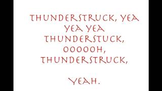 Thunderstruck lyrics [upl. by Anjanette]