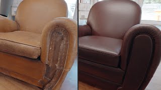 RESTAURATION DUN FAUTEUIL CLUB [upl. by Rosabelle]