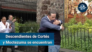 Descendientes de Hernán Cortés y Moctezuma se encuentran [upl. by Olimac]