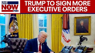 News Today President Trump signs new Executive Orders in White House Oval Office [upl. by Ahsienaj788]