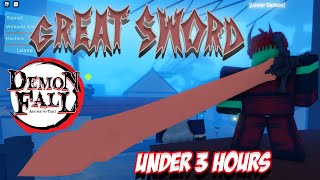 FASTEST Way To Get quotThe Great Swordquot amp 100 Broken Nichirin Blades  Showcase  Demon Fall [upl. by Shea]