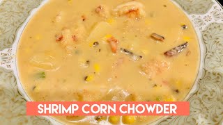 Shrimp Corn Chowder Recipe  Lana’s Kitchen [upl. by Aeila477]