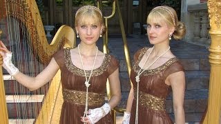 DOWNTON ABBEY Theme  Harp Twins [upl. by Icam]