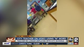 Baltimore city teacher on video using Nword [upl. by Esille]