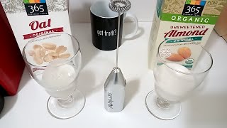 Oat Milk vs Almond Milk part 2 Frothing Test [upl. by Maxantia435]