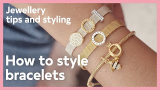 Jewellery tips and styling How to style bracelets  Pandora [upl. by Sigfried]