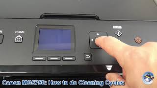 Canon Pixma MG5750MG5751 How to do Printhead Cleaning and Deep Cleaning Cycles [upl. by Ezequiel]