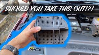 Remove this on the 5th Gen Cummins for more TURBO WHISTLE Intake Baffle [upl. by Hewett]