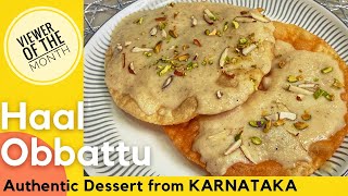 Haal obbattu  Hal Obbattu recipe  A Traditional and Unique Dessert  Diwali Special Sweet [upl. by Lowenstein]