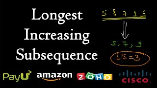 Longest increasing subsequence [upl. by Diogenes]