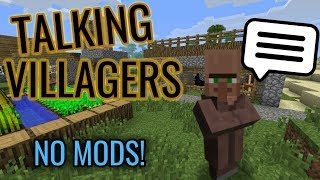 How to Make Talking Villagers in Minecraft [upl. by Ater]