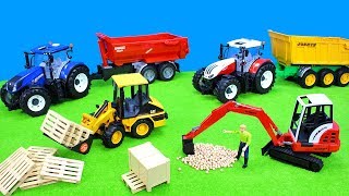 Farmer Spielzeuge von Bruder auspacken u beim Spielen die Funktionen zeigen Wir fahren den Traktor [upl. by Octavian304]