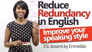 English lesson to reduce redundancy and improve English speaking style [upl. by Niloc867]