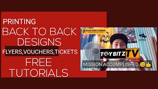 HOW TO PRINT BACK TO BACK DESIGNS ON FLYERSVOUCHERSAND TICKETS FREE TUTORIALS [upl. by Welker805]