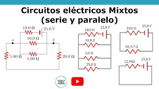 Calcular voltaje y corriente  circuito Mixto [upl. by Einreb]