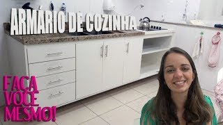 Como fazer Armário de cozinha  Balcão da Pia  Rebeca Salvador DIY [upl. by Ahsied]