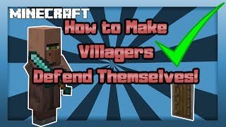 MINECRAFT  How to Make Villagers Defend Themselves 1144 [upl. by Gaughan]