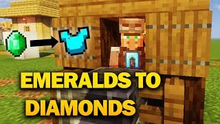 Best Villager Trades EMERALDS TO DIAMONDS  Minecraft [upl. by Uriia314]