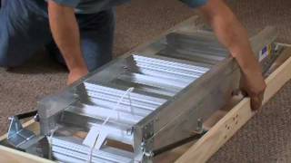 Werner Aluminum Attic Ladder  Long Installation Video [upl. by Dumah]